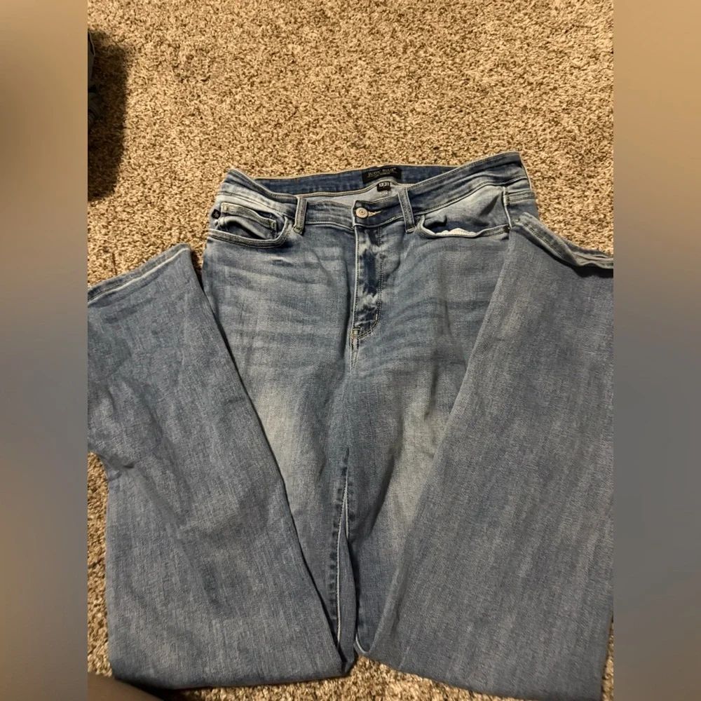 Judy Blue Light Blue Flare Jeans - Picture 3 of 5